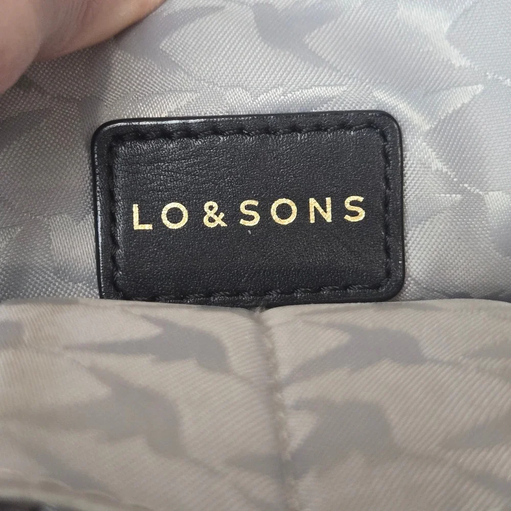 Lo & Sons Rowledge Black Nylon Leather Convertible Laptop Backpack Large Travel